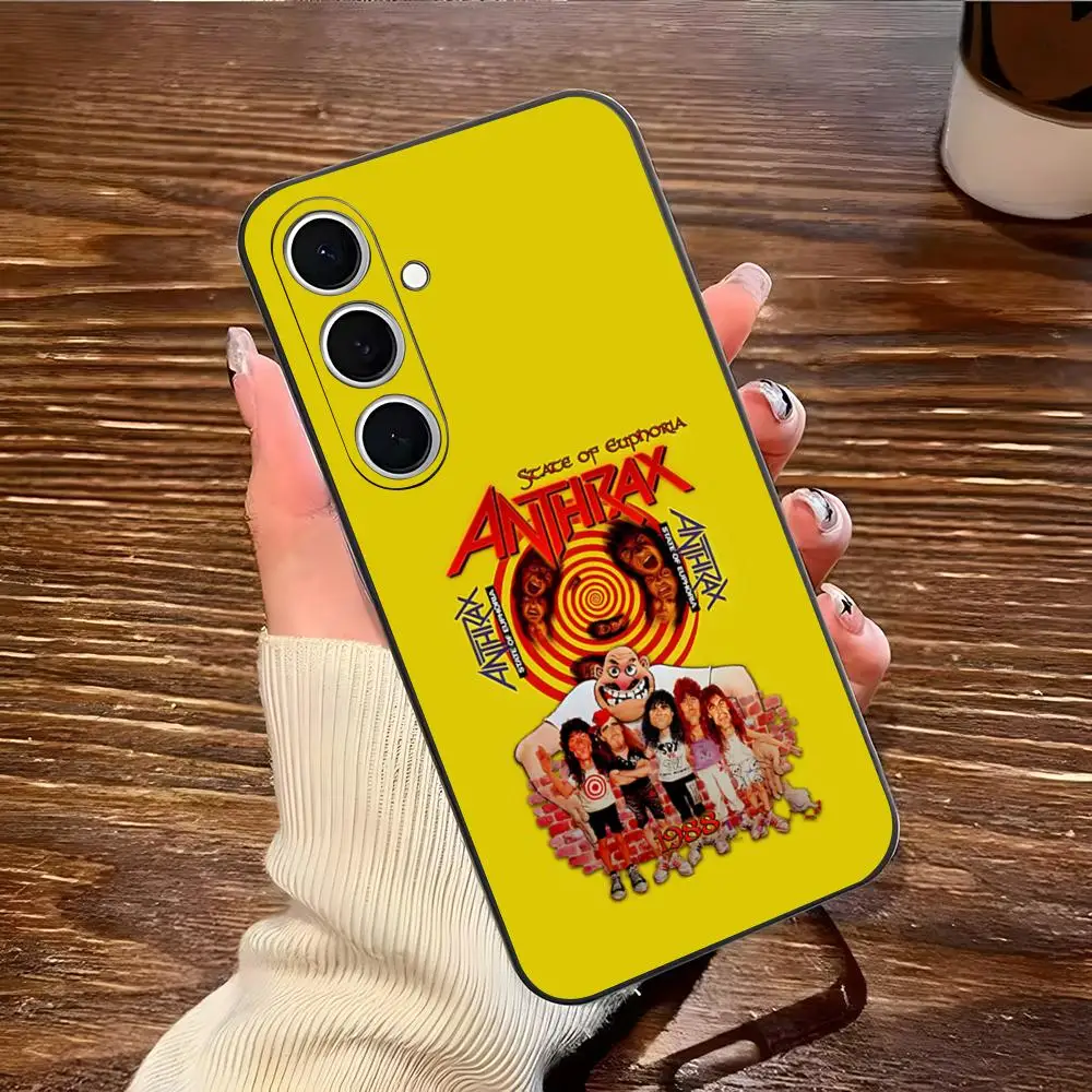 Фото Чехол для телефона с изображением группы Heavy Metal A-Anthrax для Samsung S26 S25 S24 S23 S22 Ultra Plus Fe A57 A37 A17 A27 5G, силиконовый чехол. №2