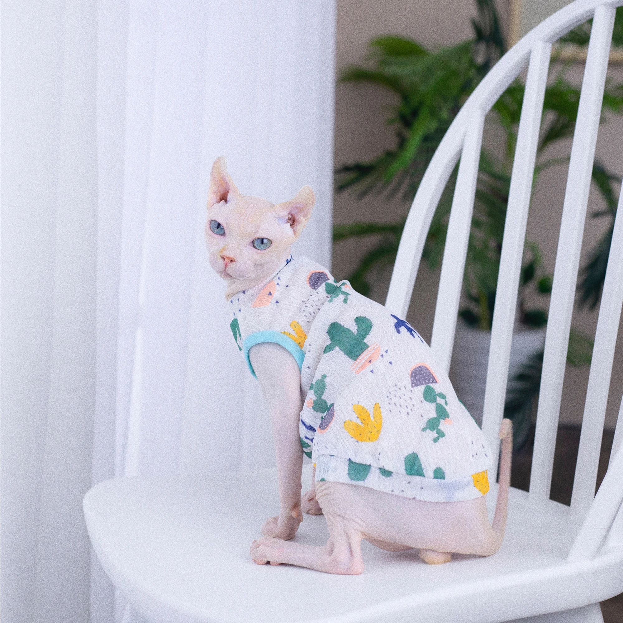 Сверхтонкая летняя футболка для кошек Sphynx мягкий хлопковый жилет без рукавов