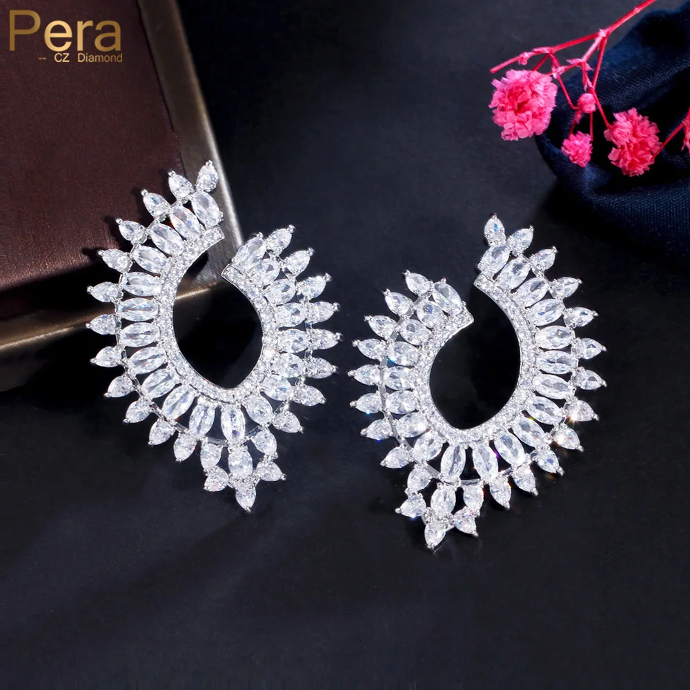 

Серьги-подвески женские с белыми Фианитами, E988