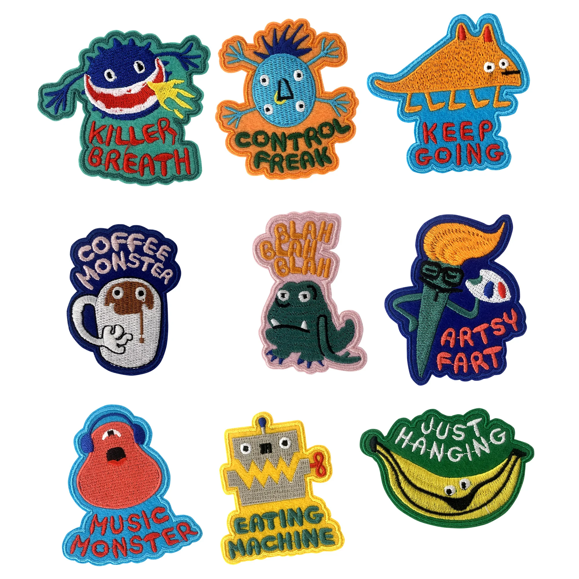 9 шт. нашивки с вышивкой в виде милых животных