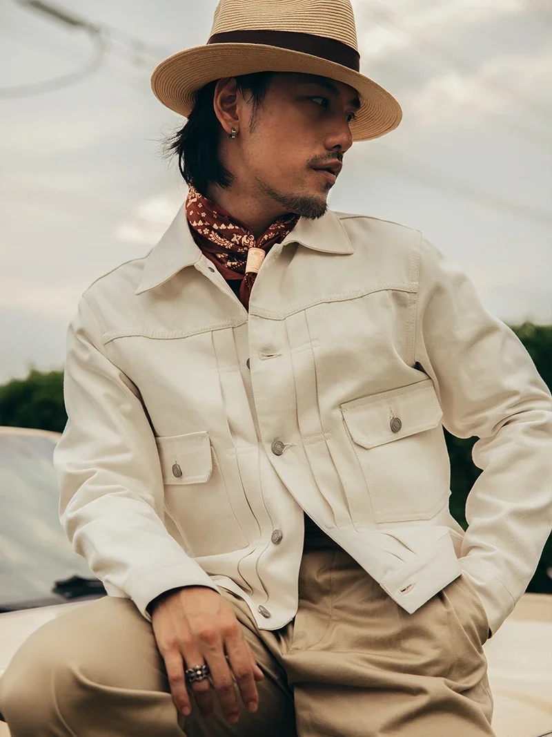 Джинсовая куртка Tornado 507XX верхняя одежда из денима с удлиненной талией белый цвет