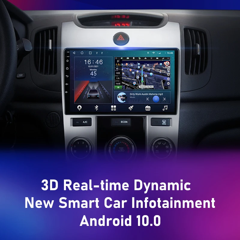 srnubi 2 din android 10 car radio for kia forte cerato 2 td 2008 2013 multimedia player navigation gps 2din carplay stereo dvd free global shipping