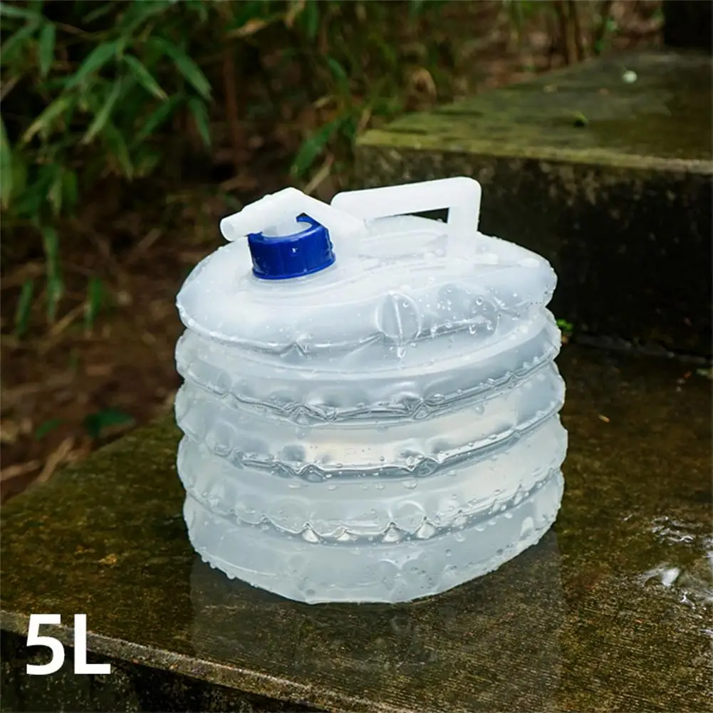 

5L Outdoor Collapsible Water Bag Camping Foldable Water Containers Drinking Multifunction Telescopic Storage Water Bottles Drop