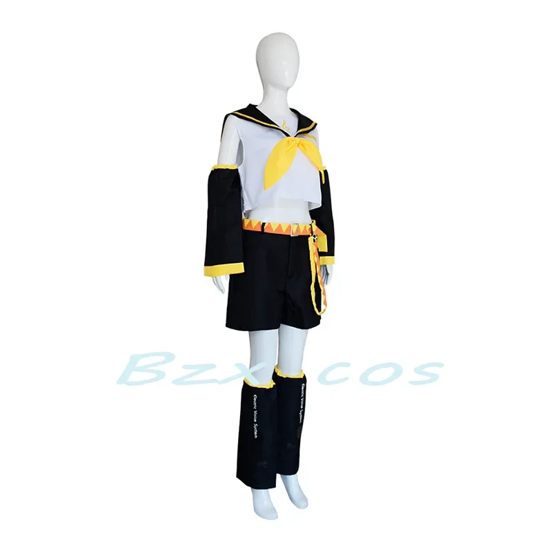 Аниме Рин Лен униформа для косплея платье на Хэллоуин костюмы топы + шорты