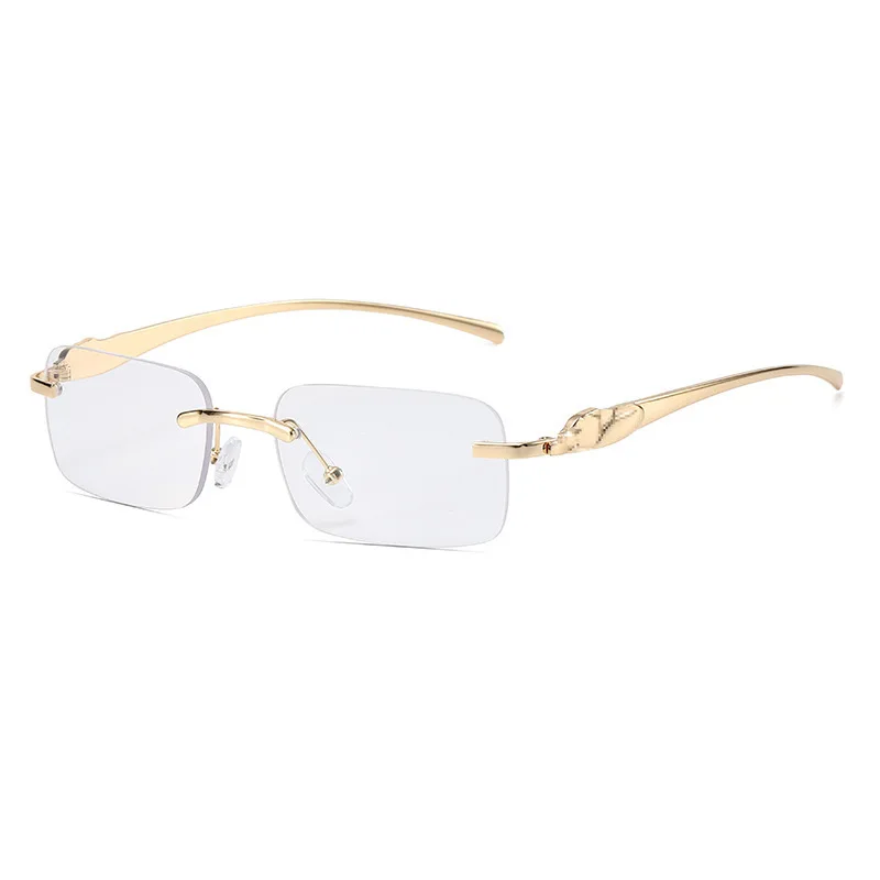 Безрамные квадратные солнцезащитные очки для женщин