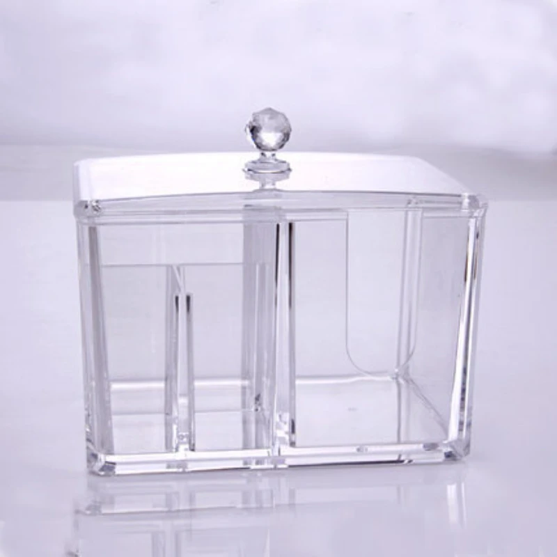 Прозрачная акриловая коробка для ватных палочек портативная хранения