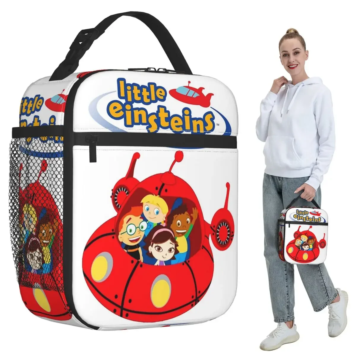 Фото Одежда Little Einsteins, изолированная сумка для обеда Little Einsteins, детская школьная термосумка для еды, портативная сумка-холодильник для обедов №1