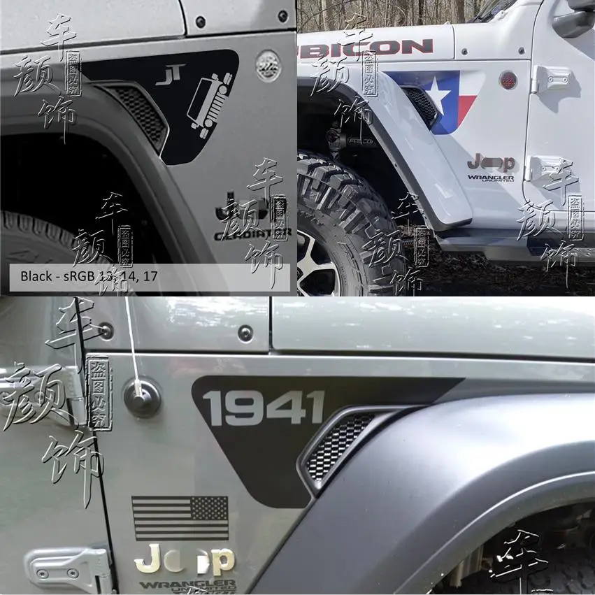 

2Pcs for Jeep Wrangler hood stickers Sahara door lines JK JL decorative vinyl stickers body personalized decals