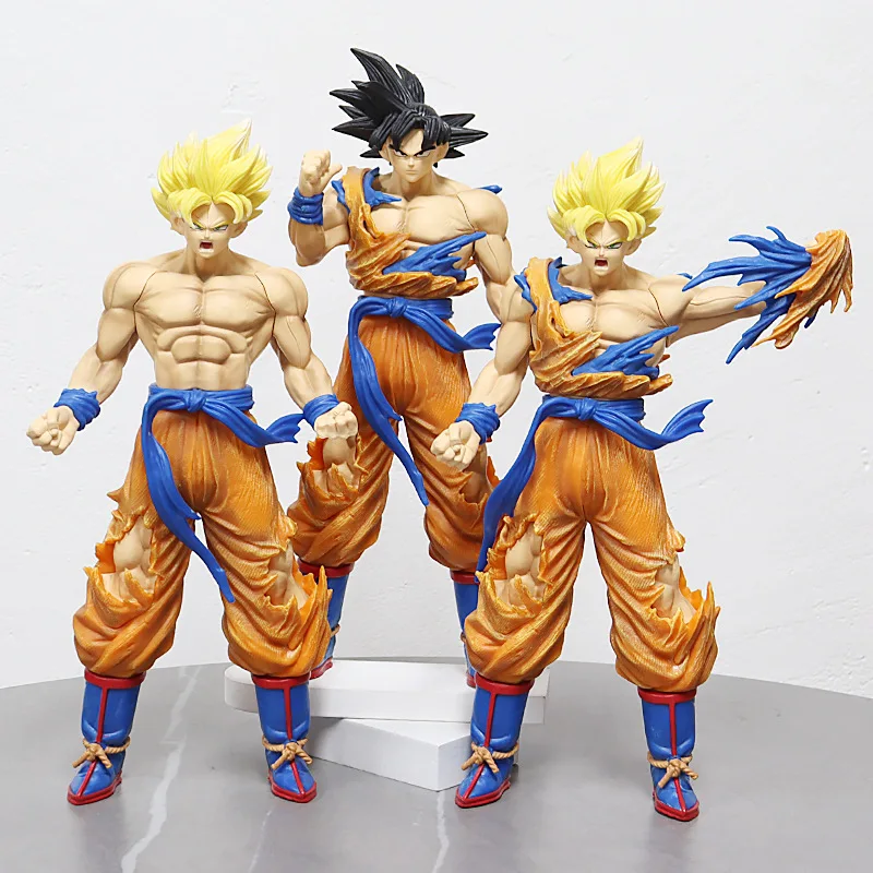 

33CM BANDAI Anime Dragon Ball Z Goku Pvc Gk Son Goku Figurine Model Statue Doll Decoration Collectible Children Toys Gifts