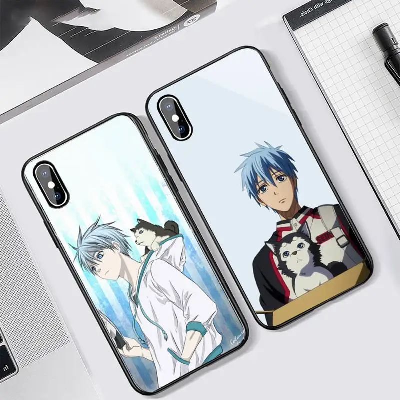 

Japan anime Kuroko No Basket Phone Case Tempered glass For iphone 6 7 8 plus X XS XR 11 12 13 PRO MAX mini