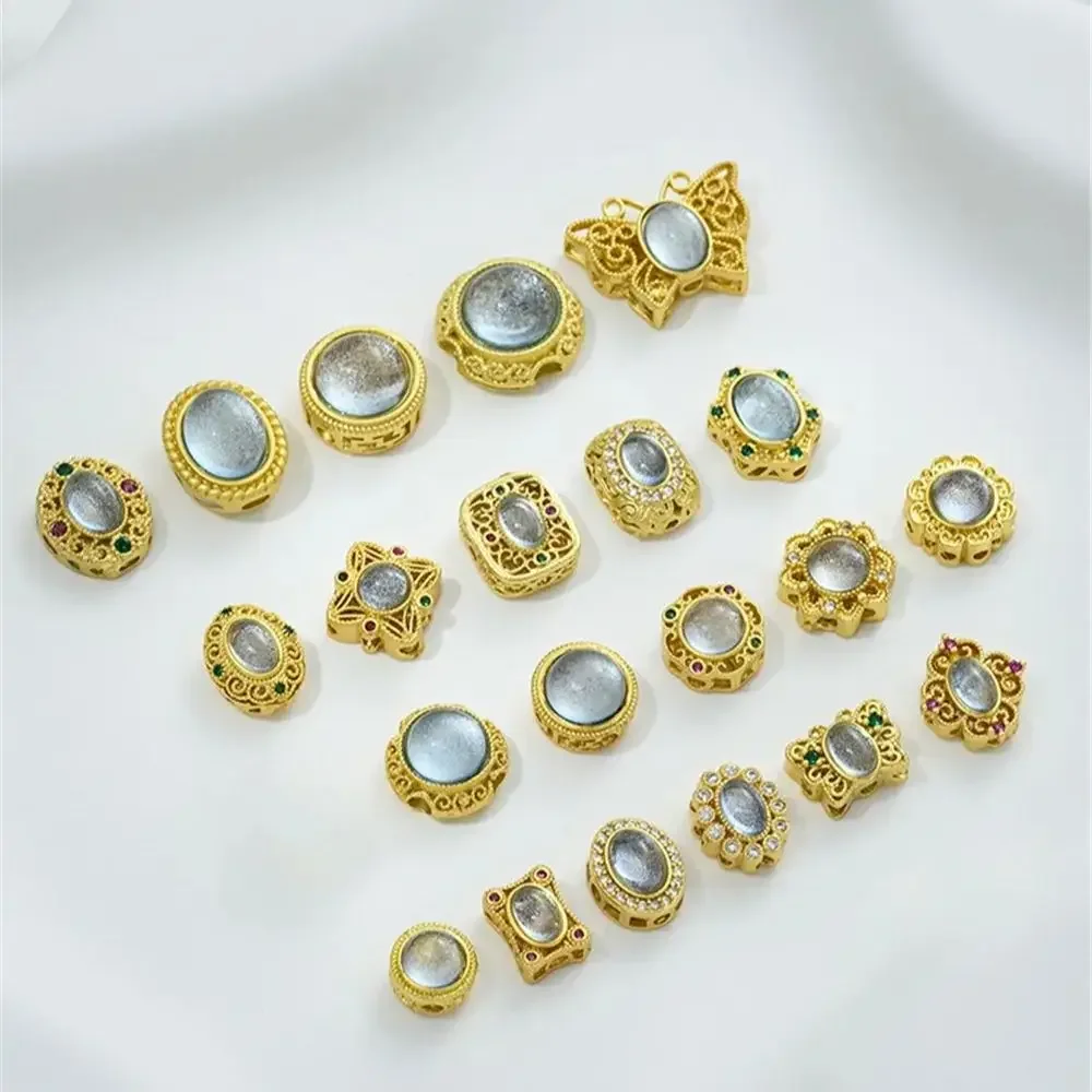 Медное покрытие матовое золото инкрустированная имитация натурального камня