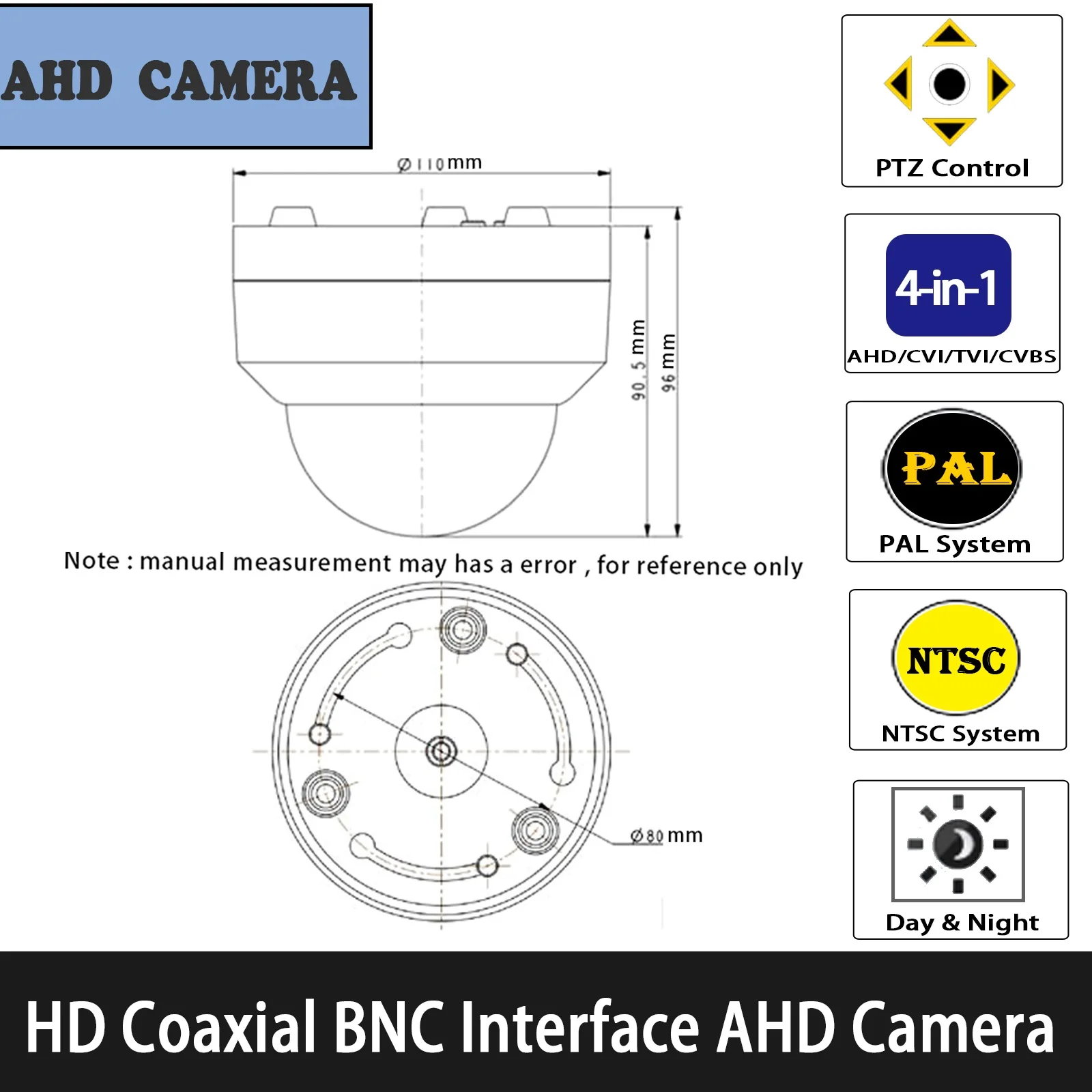 XMeye 12 в 1080P 5 МП AHD Коаксиальная с 5-кратным увеличением 2 светодиодный инфракрасным
