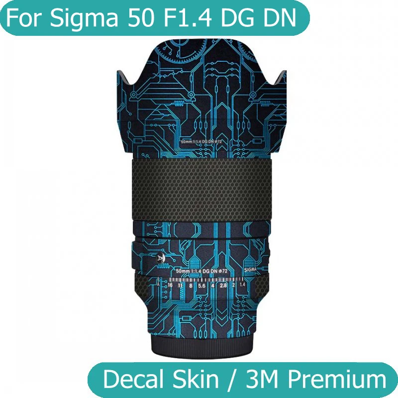 

Для Sigma 50 F1.4 DG DN художественная Наклейка Виниловая пленка для обмотки объектива Защитная Наклейка покрытие для Sony E Mount 50 мм F1.4 50 1,4