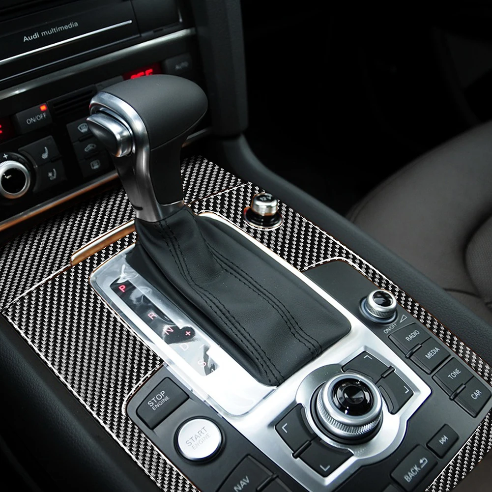 

Carbon Fiber Gearshift Panel Cover Cigarette Lighter Trim Outdoor Personal Car Parts Decoration for Audi Q7 2008-2015