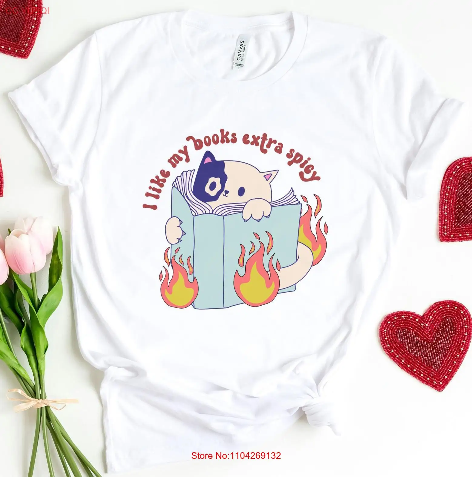 Футболка I Like My Books Extra Spicy Reader Bookish Smut Book CaT Забавные длинные или короткие рукава