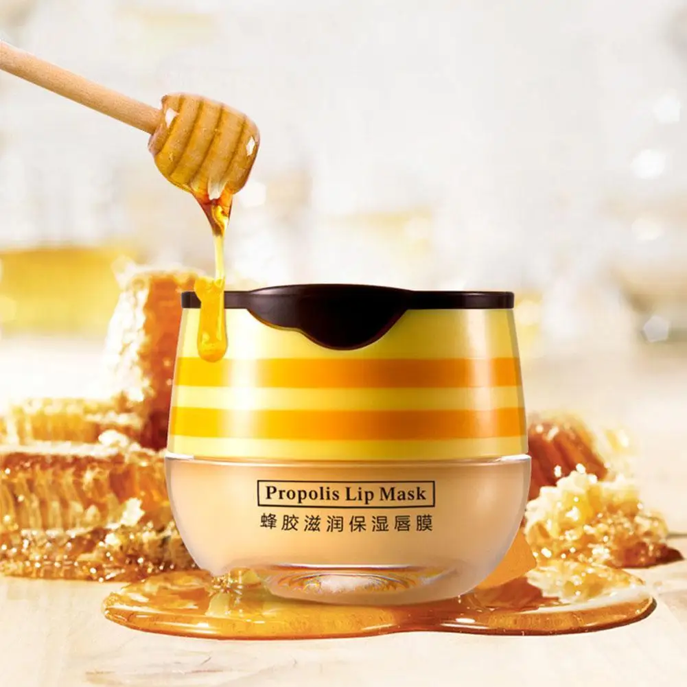 

Bee Lip Balm Propolis Moisturizing Lip Mask Nourishing Anti-wrinkle Lip Care Anti-cracking Unisex Lip Mask Honey Lip Mask Care
