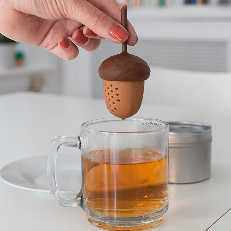 

Tea Infuser Strainer Silicone Filter Pine Cones Shape Handle Diffuser Non-toxics Non-toxic Tea Infuser Strainer Filter useful