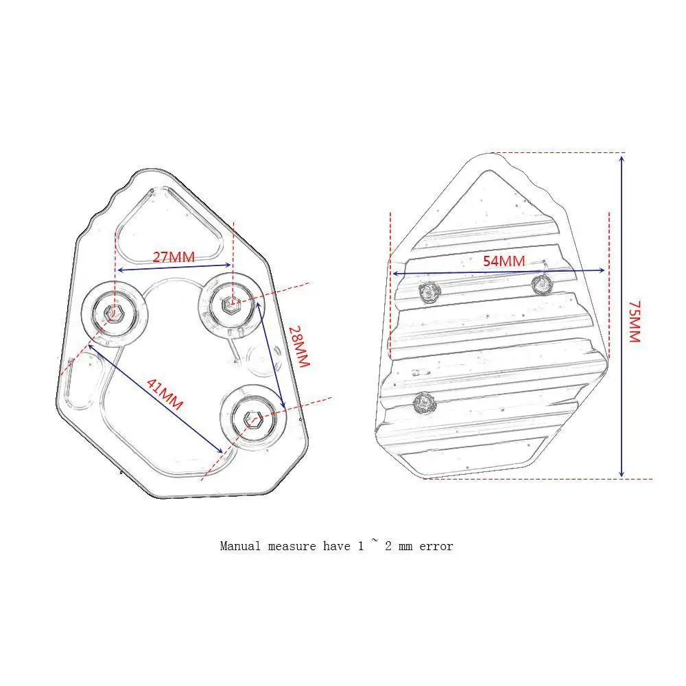 Motorcycle Kickstand Side Stand Enlarger Parking Enlarge Plate Foot Extension Pad Support for BMW K1200S K1300 | Автомобили и