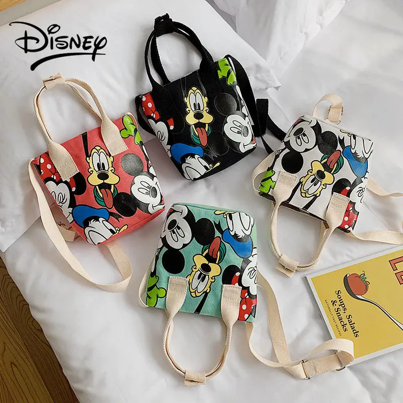 Disney Crossbody Bag for Girls Kids Mickey Tote Canvas Durable Portable Shoulder Bags Handbags Designer Luxury Free Shipping