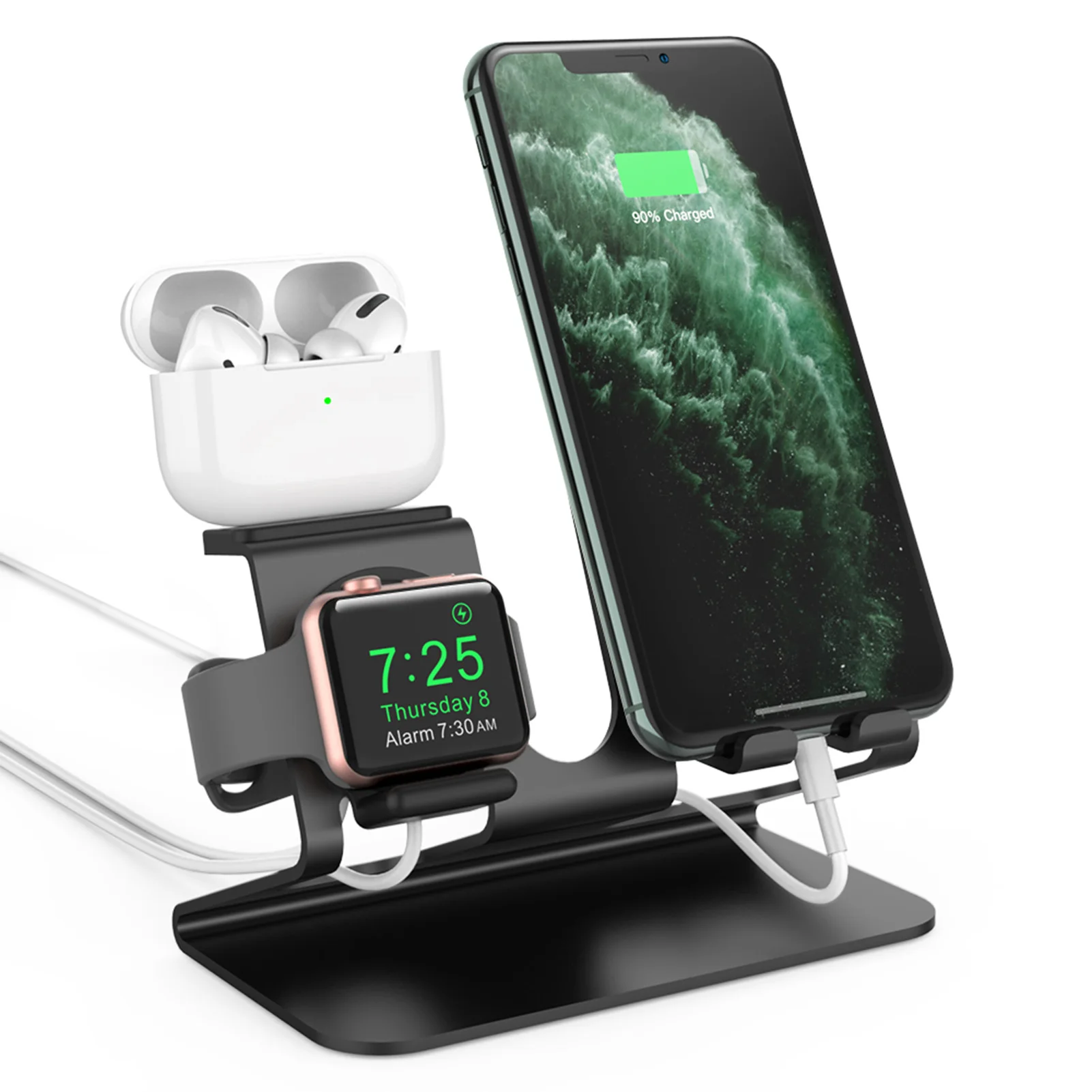 

3 In 1 Multi Charging Dock Stand Docking Station Silicone Charger Holder For Iphones Watch Airpodss For IPhones Mobile Phone