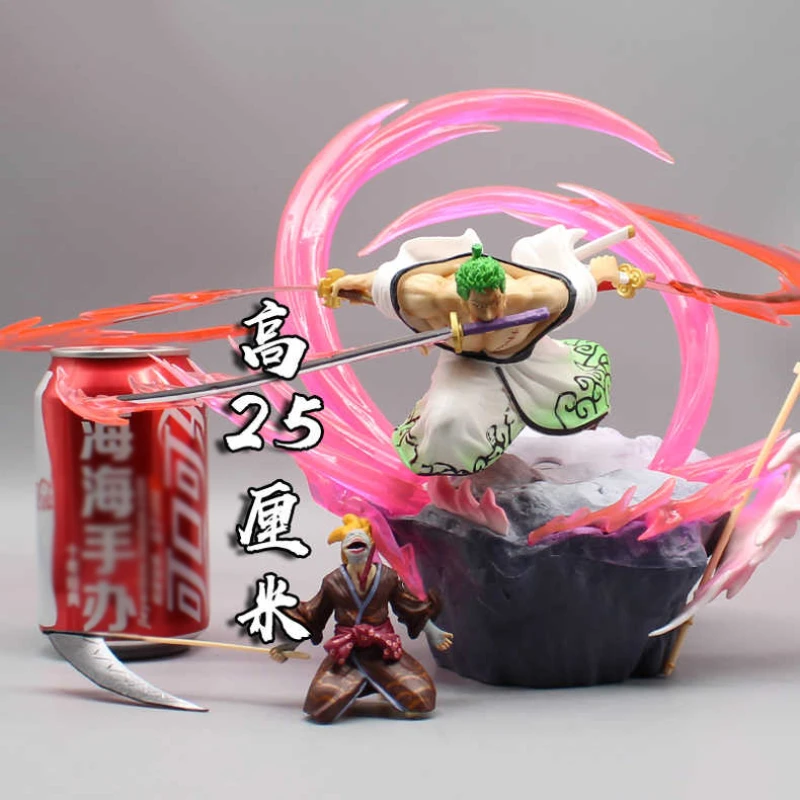 

25cm Zoro Wano Statue One Piece Action Figures Killer Vs Roronoa Zoro Figure Ghost Slash Figurine PVC Collection Ornament Toys