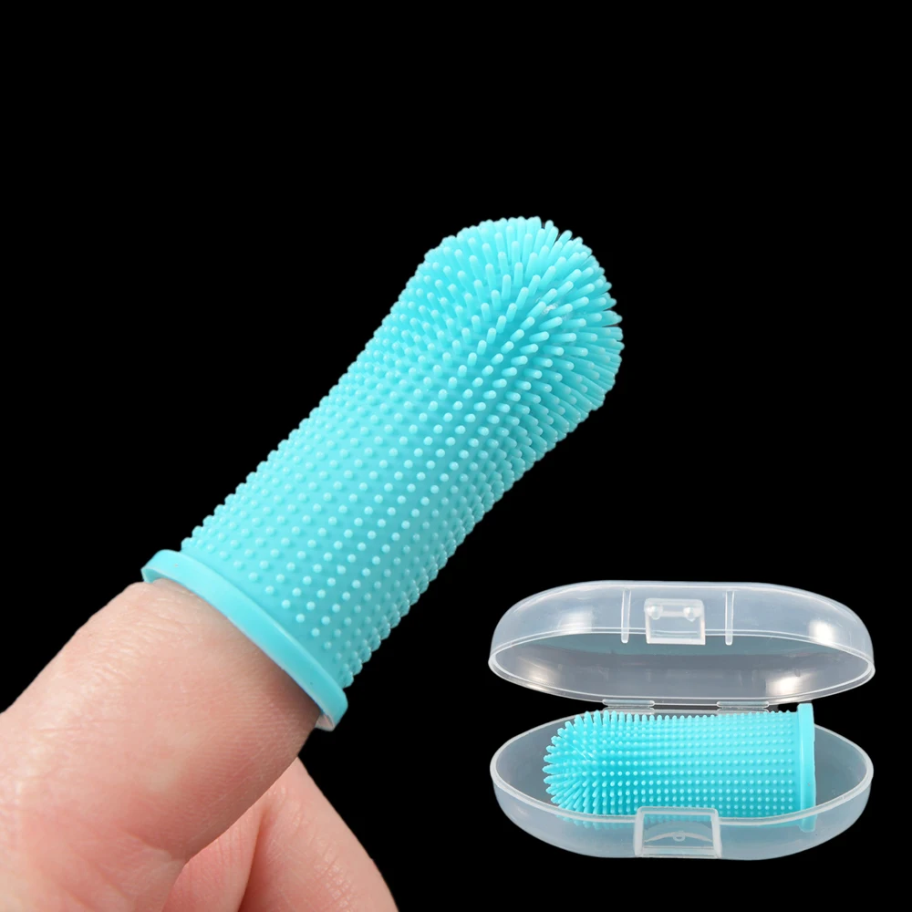 

1pc 3 Colors Super Soft Pet Finger Toothbrush Teddy Dog Brush Bad Breath Tartar Pet Fingerset Tooth Cleaning Toothbrush