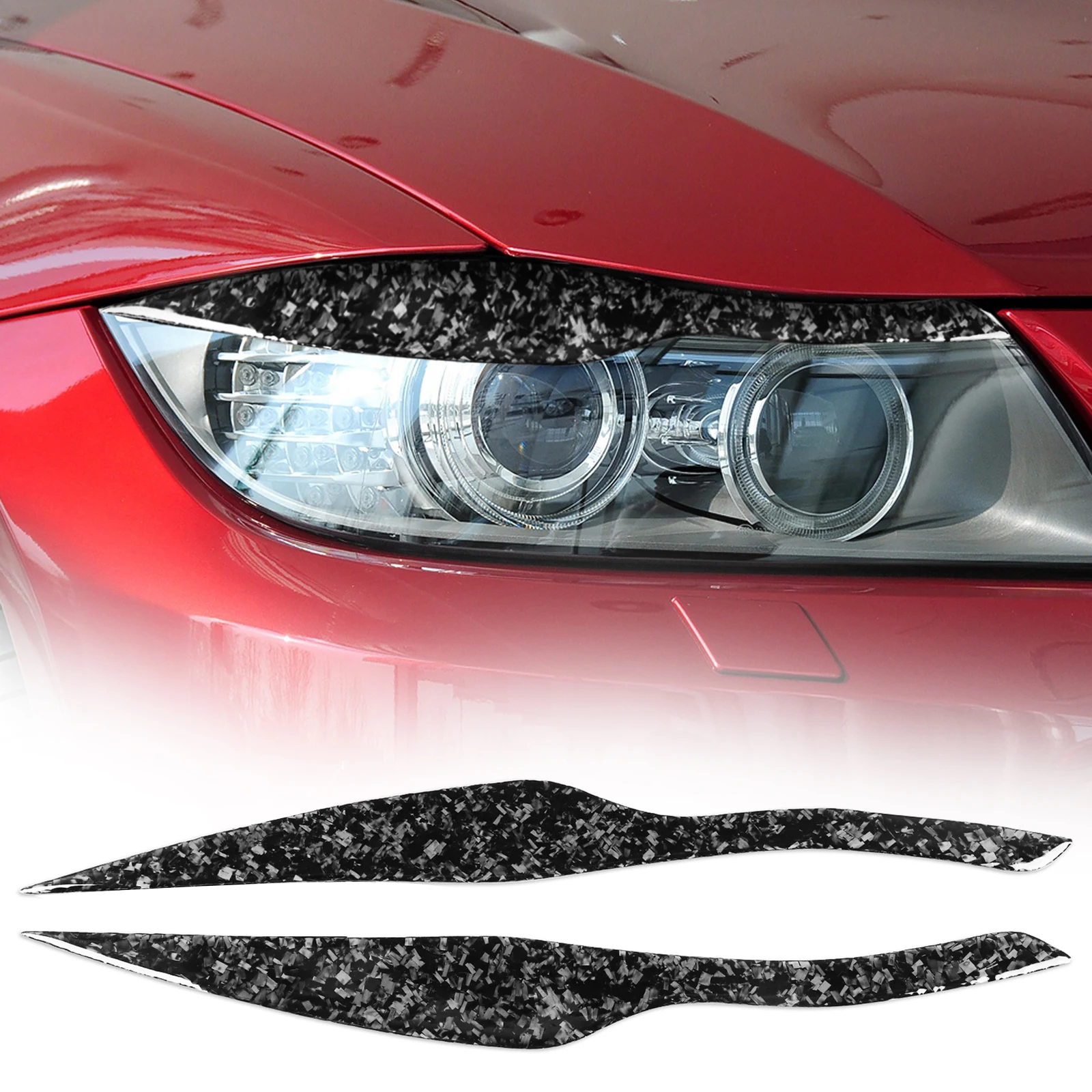 Фото Кованое углеродное волокно, крышка для век, накладка для бровей для BMW 3 серии E90 E91 №2