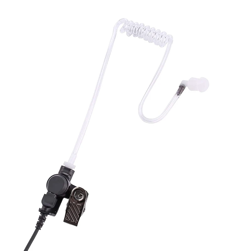RISENKE PD782 Earpiece Headset Work for HYT Hytera PD580 PD702 PD780 PD785 Walkie Talkie Radio Big PTT Transparent Acoustic Tube