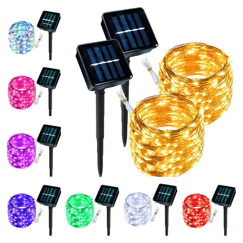 

22m/12m/7m Solar Led Light Outdoor Festoon Led Lamp Solar Garden Lights Outdoor Waterproof Fairy Garland String Christmas Lights