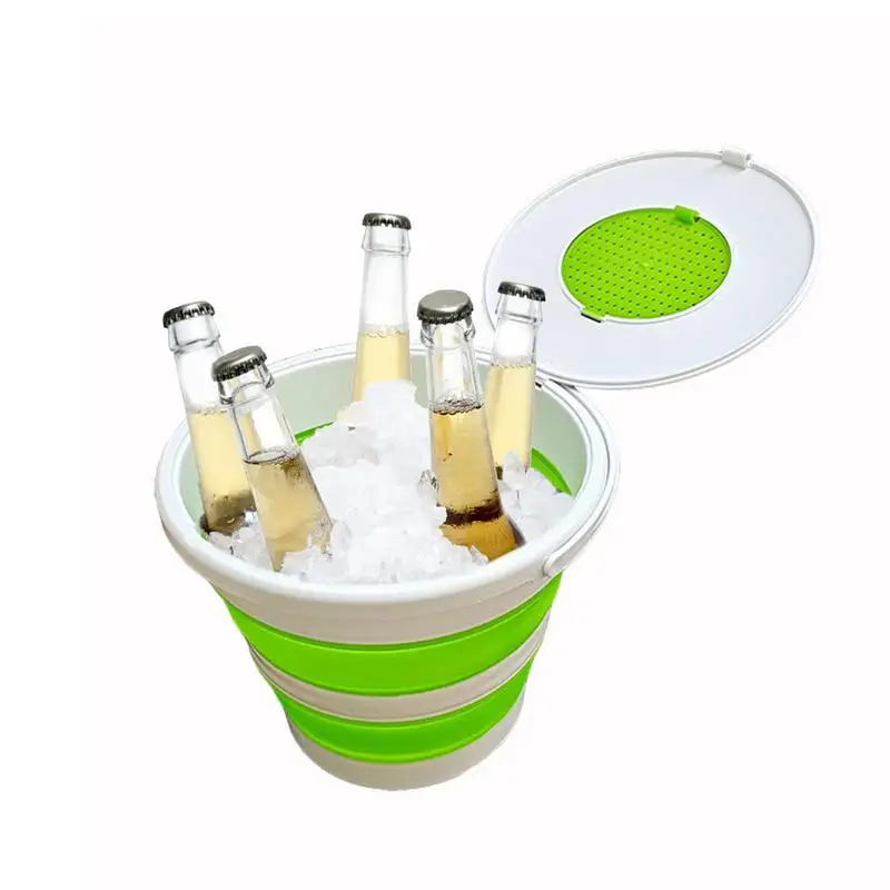 

Collapsible Water Bucket Foldable Plastics Tub Portable Fishing Water Pail With Locking Lid Space Saving Outdoor Waterpot