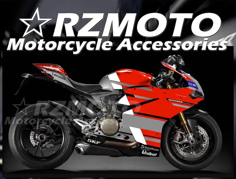 

Injection Mold New ABS Motorcycle Fairings Kit Fit for Ducati 959 1299 Panigale s 2015 2016 15 16 Bodywork Set Red Gray