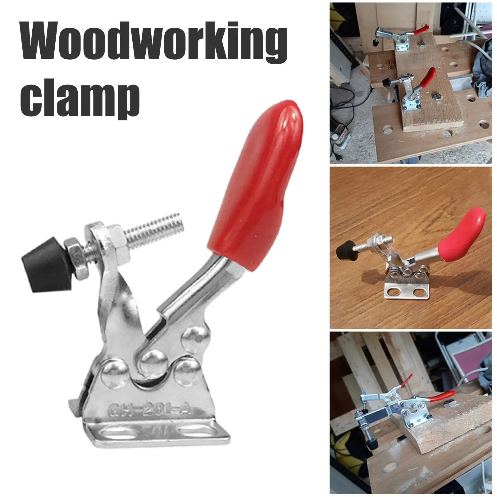 

1pcs GH-201A 27kg Horizontal Quick Release Toggle Clamps Set clamps pipe clamp clamps for woodworking