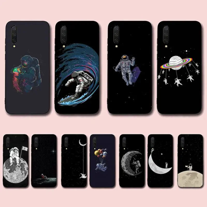 

Moon Astronaut Phone Case for Xiaomi mi 5 6 8 9 10 lite pro SE Mix 2s 3 F1 Max2 3