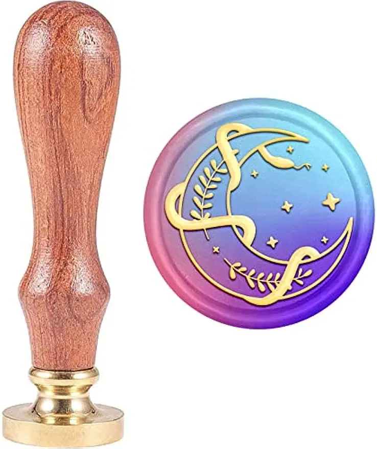 

1 шт., латунная сургучная печать в форме змеи, 30 мм