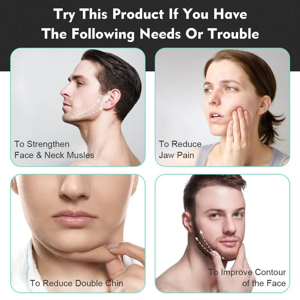 Фото V-образная форма лица, уровни сопротивления для фитнеса, редуктор двойного подбородка, тренажер для челюсти, тонизирующий тренажер для шеи, линия челюсти, тренажер для мышц лица №5