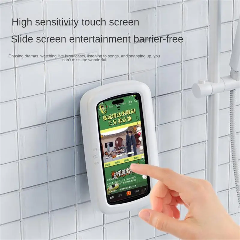 

Mobile Phone Box Waterproof Bracket 360 Rotatable Wall Hanging Bathroom Mobile Phone Racks Storage Organization Home Accessories