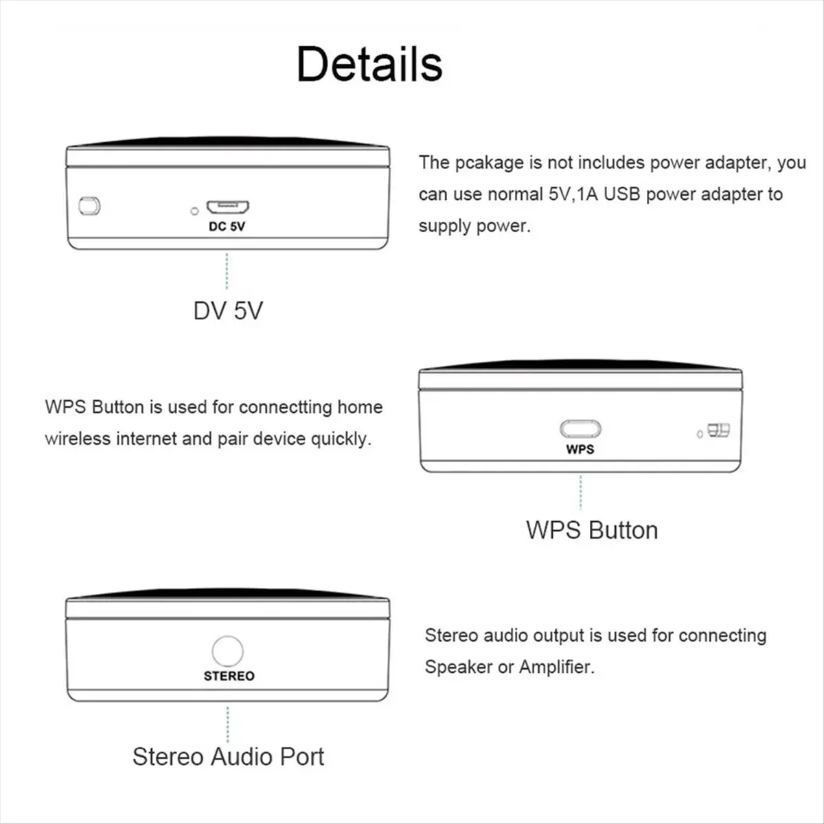 Фото НОВИНКА: Беспроводной WiFi-приемник для потоковой передачи музыки Audiocast Ieast Play M5 DLNA для Airplay, аудиоадаптер для многозонального воспроизведения №2