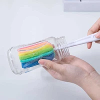 cup brush sponge cleaning brush kitchen brush long handle colorful baijie glass bottle thermos cup brush