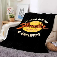 rock fender guitar blanket ultralight soft plush flannel blanket for sofa bed couch office best gifts