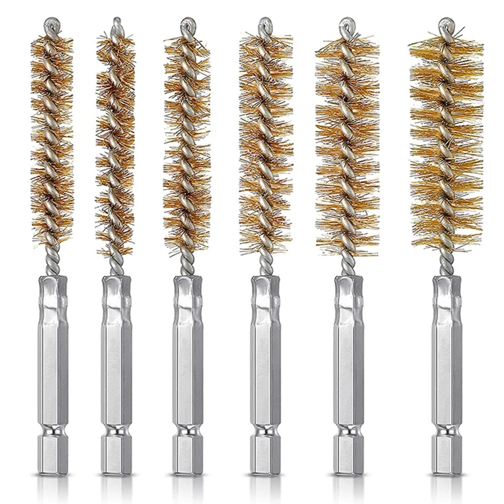 

8-19mm Copper Wire Cleaning Brush For Automotive Manufacturing Polishing Removing Paint Rust Hexagonal Handle Impact Drill Tools