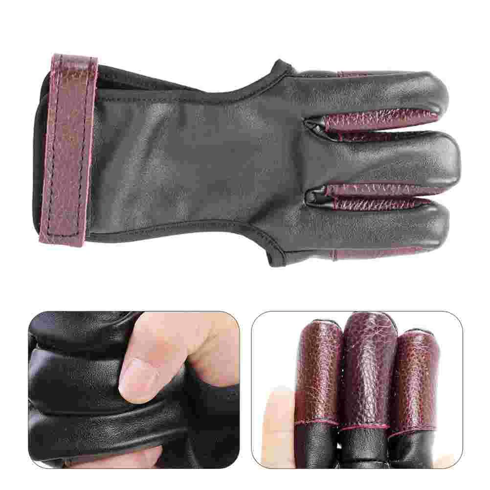 

Archery Finger Glovegloves Protector Guard Recurve Three Hand Savers Protectorsbow Traditional Learner Bows Protection Right