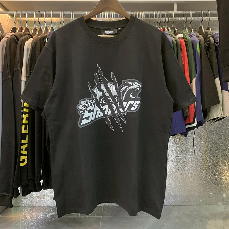 

Xiaozhongchao Trapstar SHOOTERS CLAW Scratch Print High Quality Double Yarn Cotton Short Sleeve T-shirt for Men and Women
