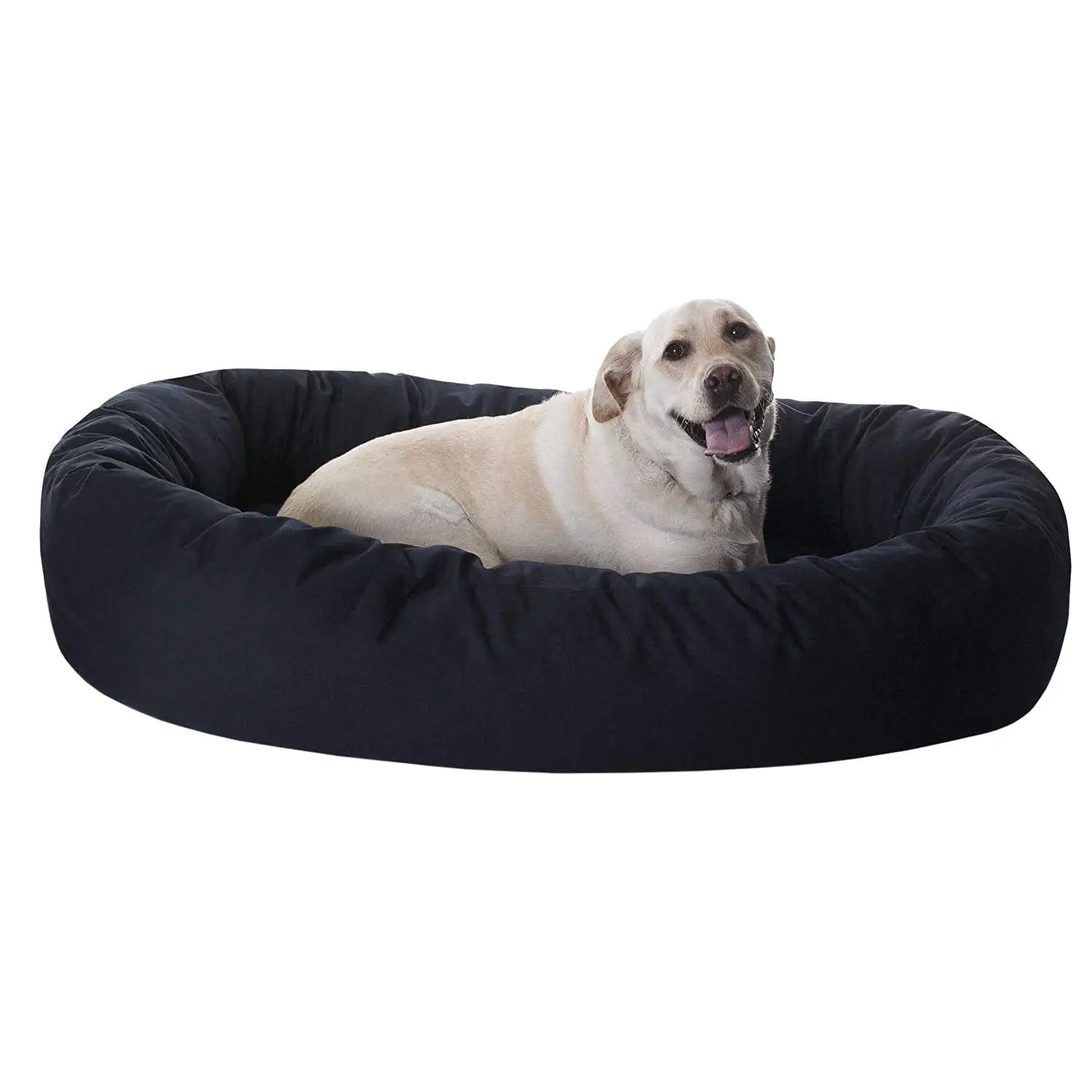 

Poly/Cotton Bagel Pet Bed For Dogs, Black, Extra Large