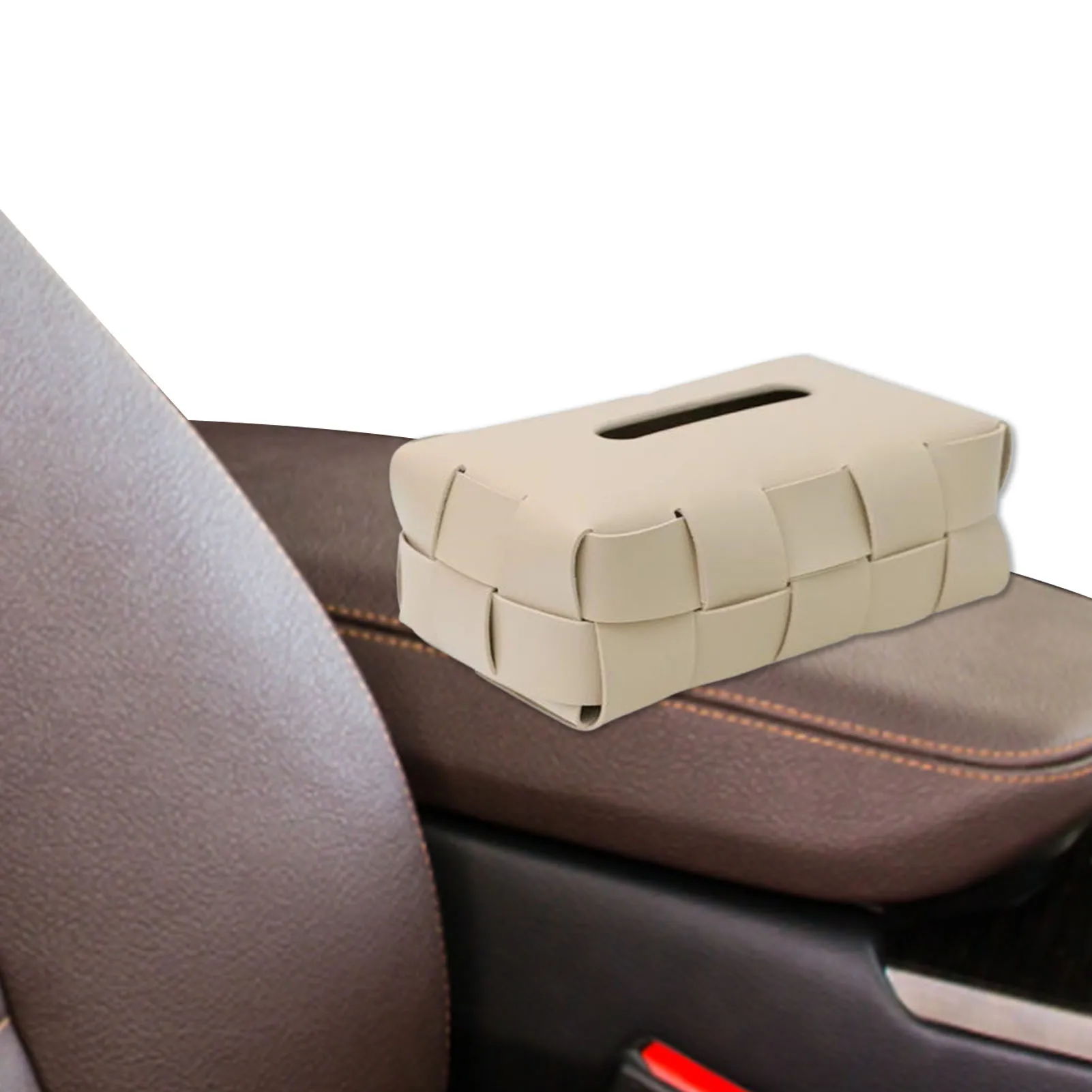

Facial Tissue Case Black Box Cover PU Car Tissue Holder With Facial Tissue Bulk Travel Tissues Travel Size Perfect Fit For Car