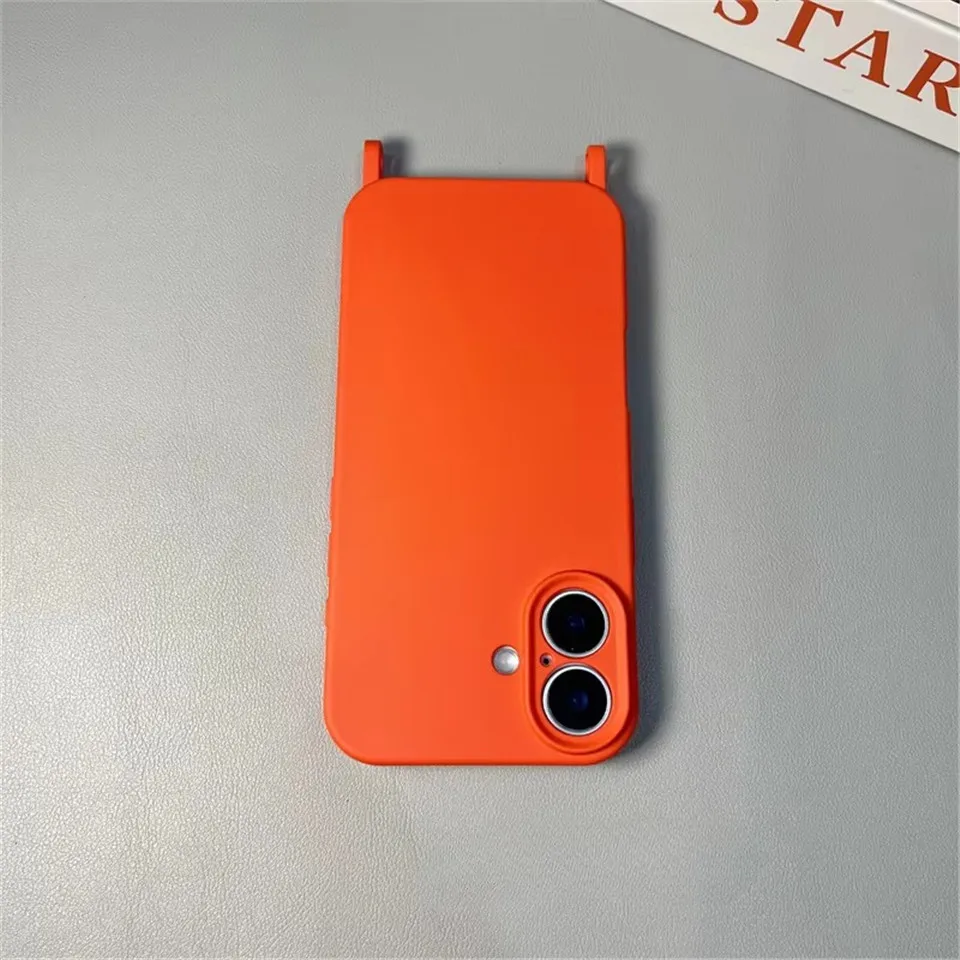 Роскошный чехол из жидкого силикона для iPhone 16 Pro Max 15 14 13 12 11 с ремнями через плечо