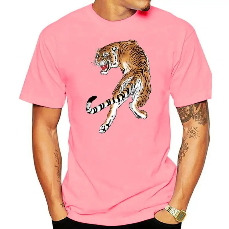 

Japanese Tiger Colored Drawing MenS Tee -Image By Festive Tee Shirt Funny