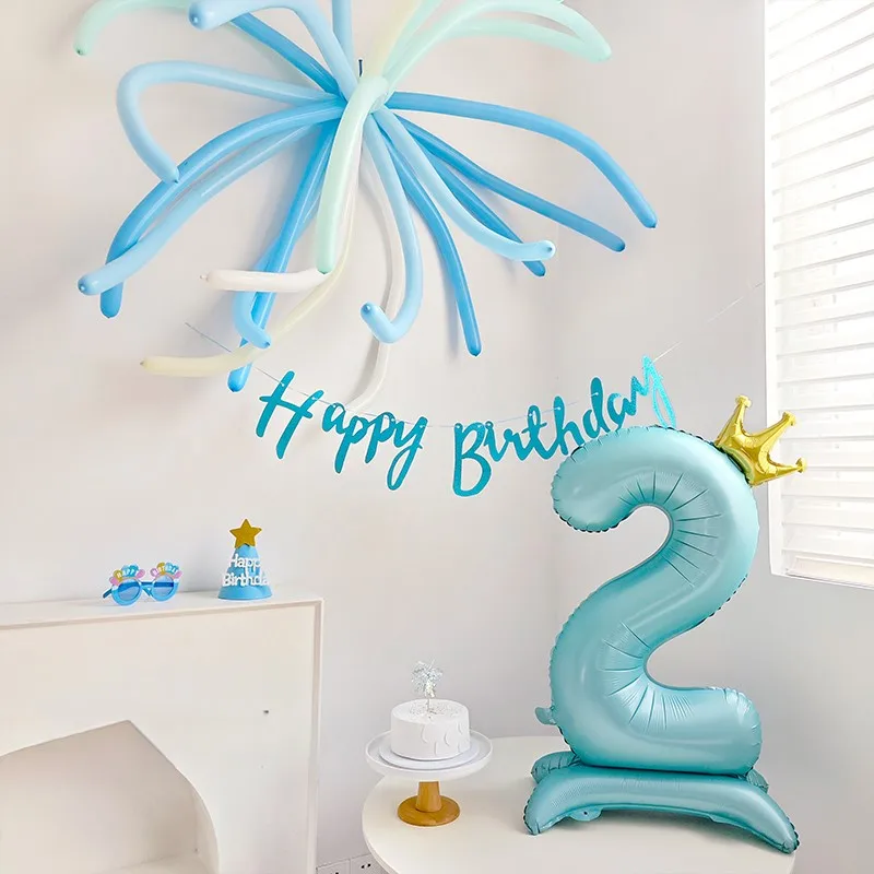 Баннер для вечеринки в честь Дня Рождения волшебный длинный воздушный шар номер 1