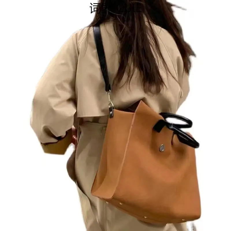 

CIJIE New Large Capacity College Student Portable Tote Bag All-Match Fashion Trendy Crossbody Bag