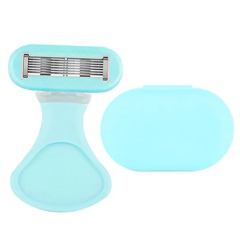 

Protable Women Manual Shaving Razor Safety Razor Blade Shaving Leg Arm Underarm Bikini Hair Removal 6-layer Blade With Case