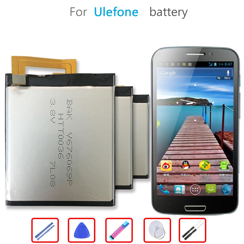 

Battery armor 2 4700mAh For Ulefone armor2 5.0 inch Helio P25 P 25 Mobile Phone Batteria + free tools
